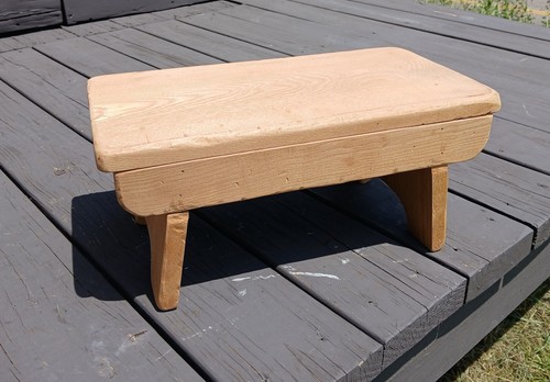 Vintage wooden foot stool - wooden,