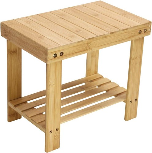 Bamboo shower bench - bamboo,